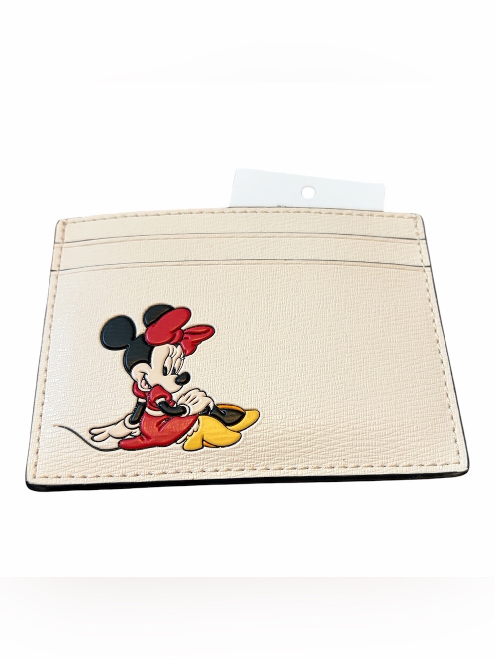 kate spade Cream Minnie Mouse Card Holder with Red and Yellow Accents